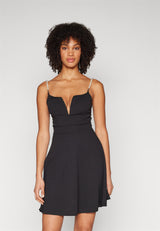 VALENTINES VALENTINA SKATER - Robe en jersey - black