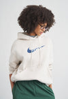 LOGO - Sweat à capuche - orewood/mystic navy