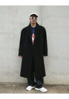 DOUBLE-BREASTED TEXTURE - Manteau classique - black