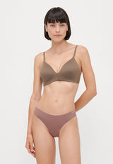 THONG PURE NO SHOW SOLID 3 PACK - String - halo gray/tourmaline pink/maroon mist