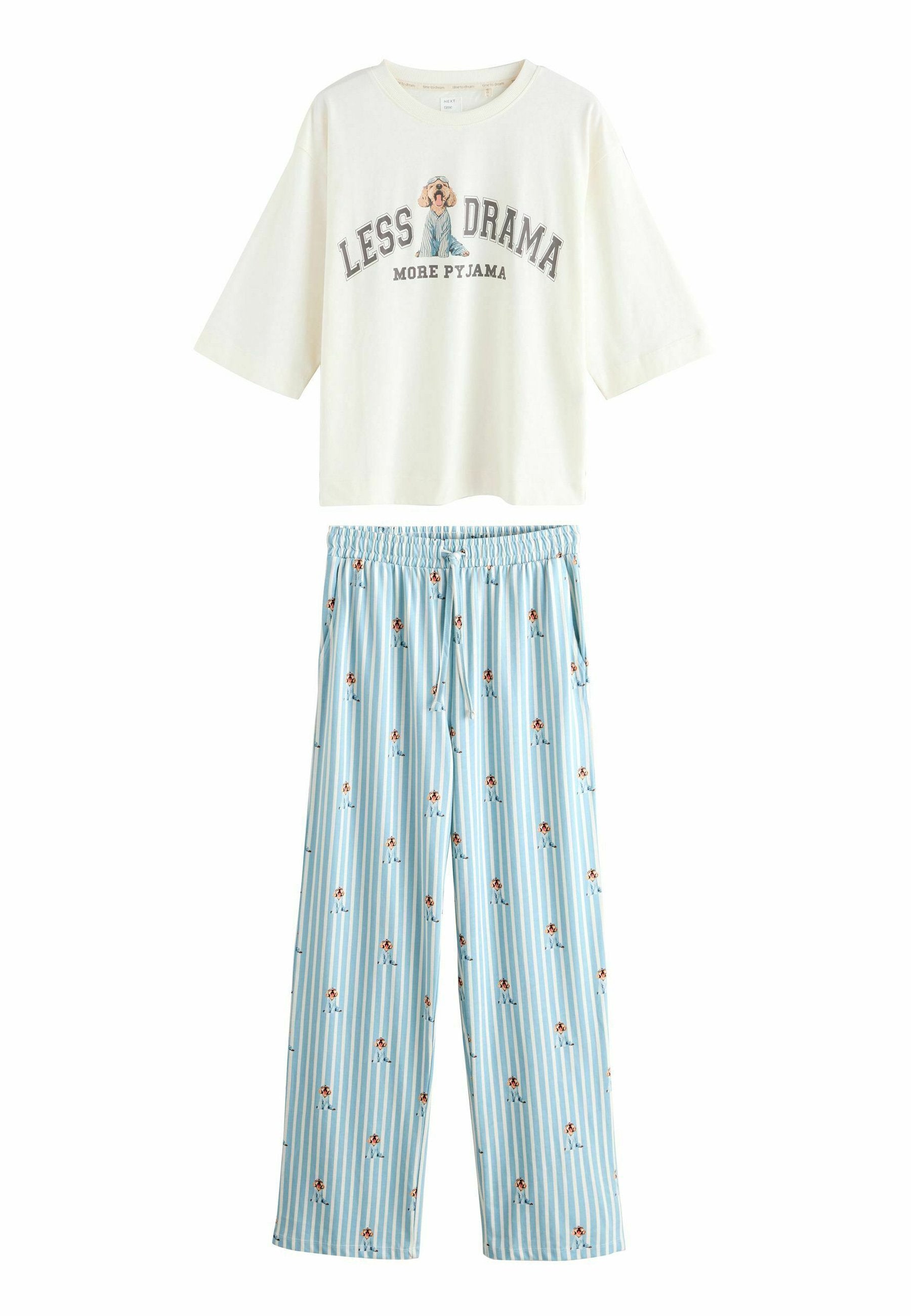 REGULAR FIT - SHORT SLEEVE SET - Pyjama - blue charlie the cockapoo