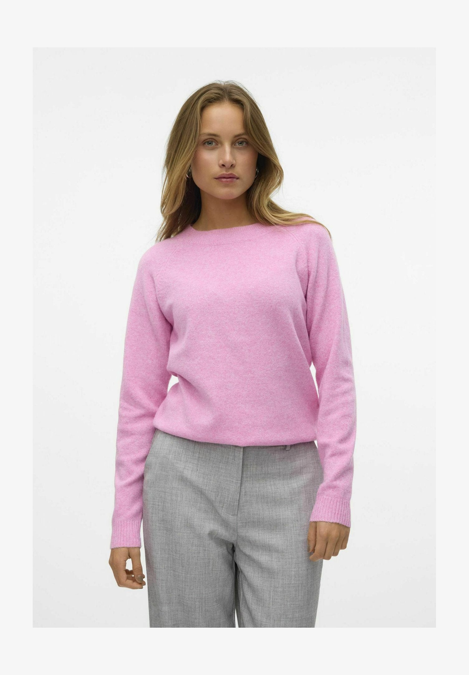 VMDOFFY O NECK BLOUSE - Pullover - fuchsia pink
