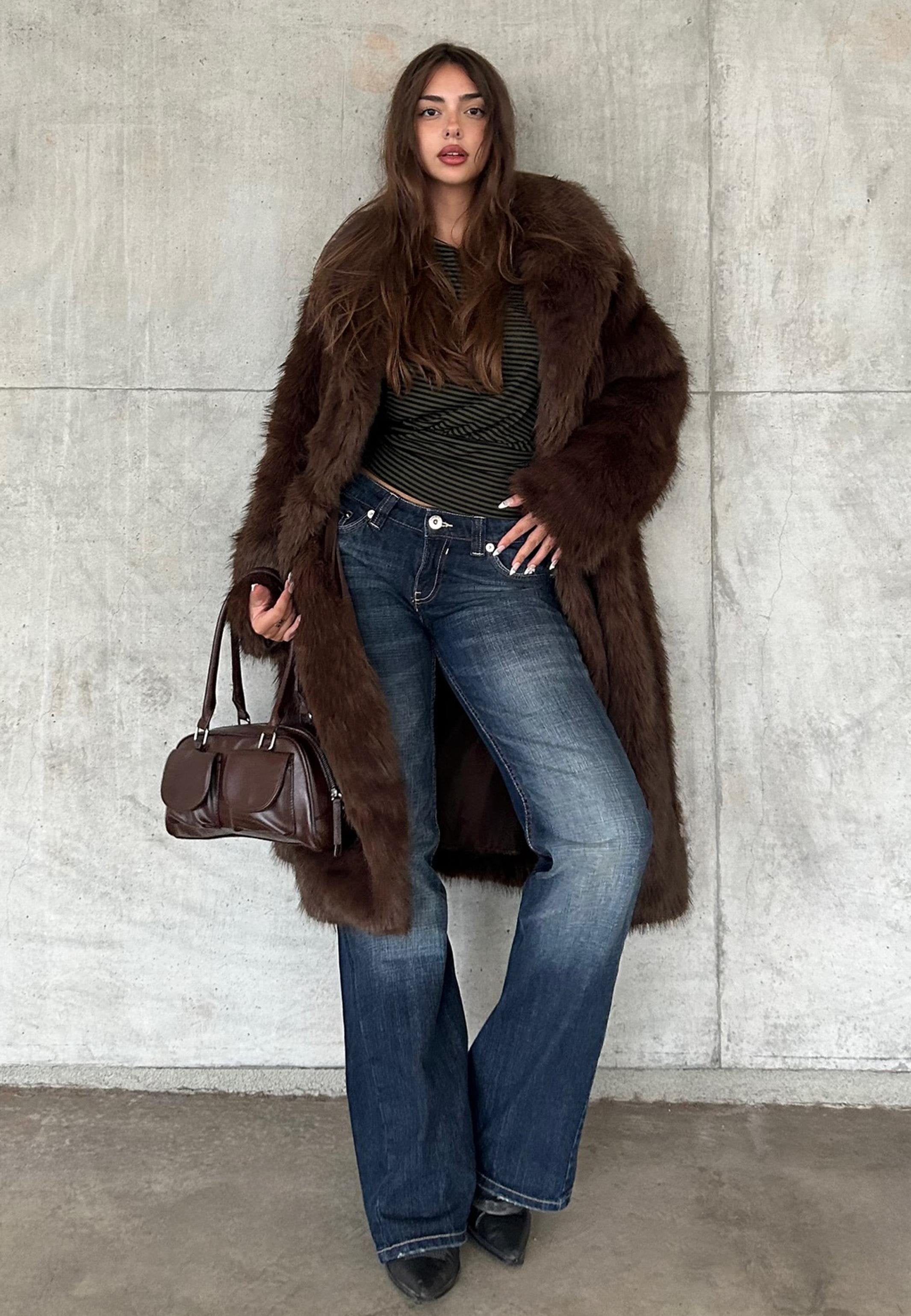 LONG - Manteau d'hiver - dark brown