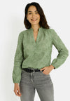 BRODERIES FLORALES - Blouse - kaki