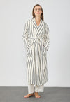 Peignoir - off white with stripe
