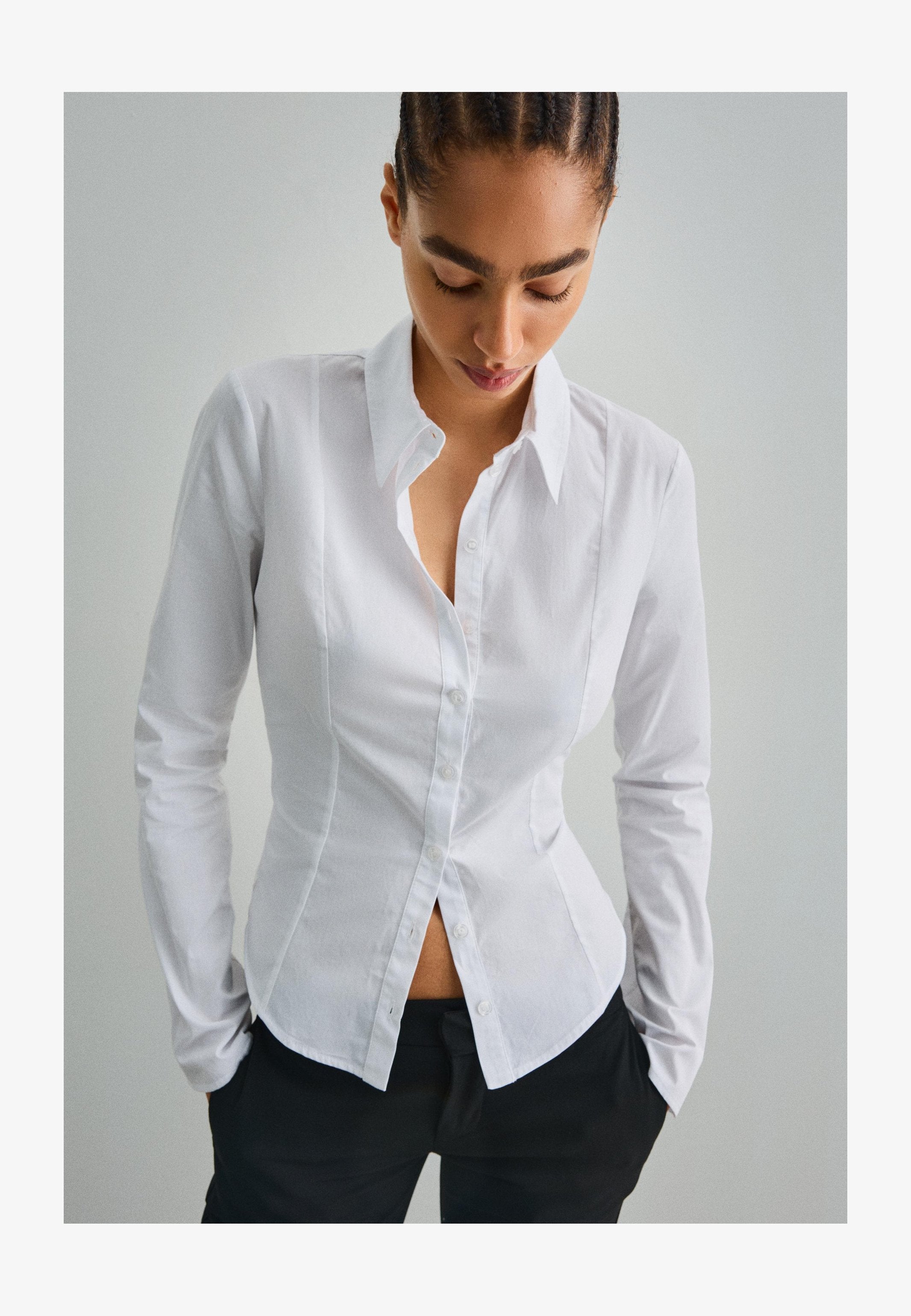 WITH WIDE SLEEVES - Chemisier - white