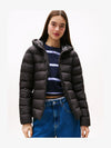 SLIM HOOD - Doudoune - black