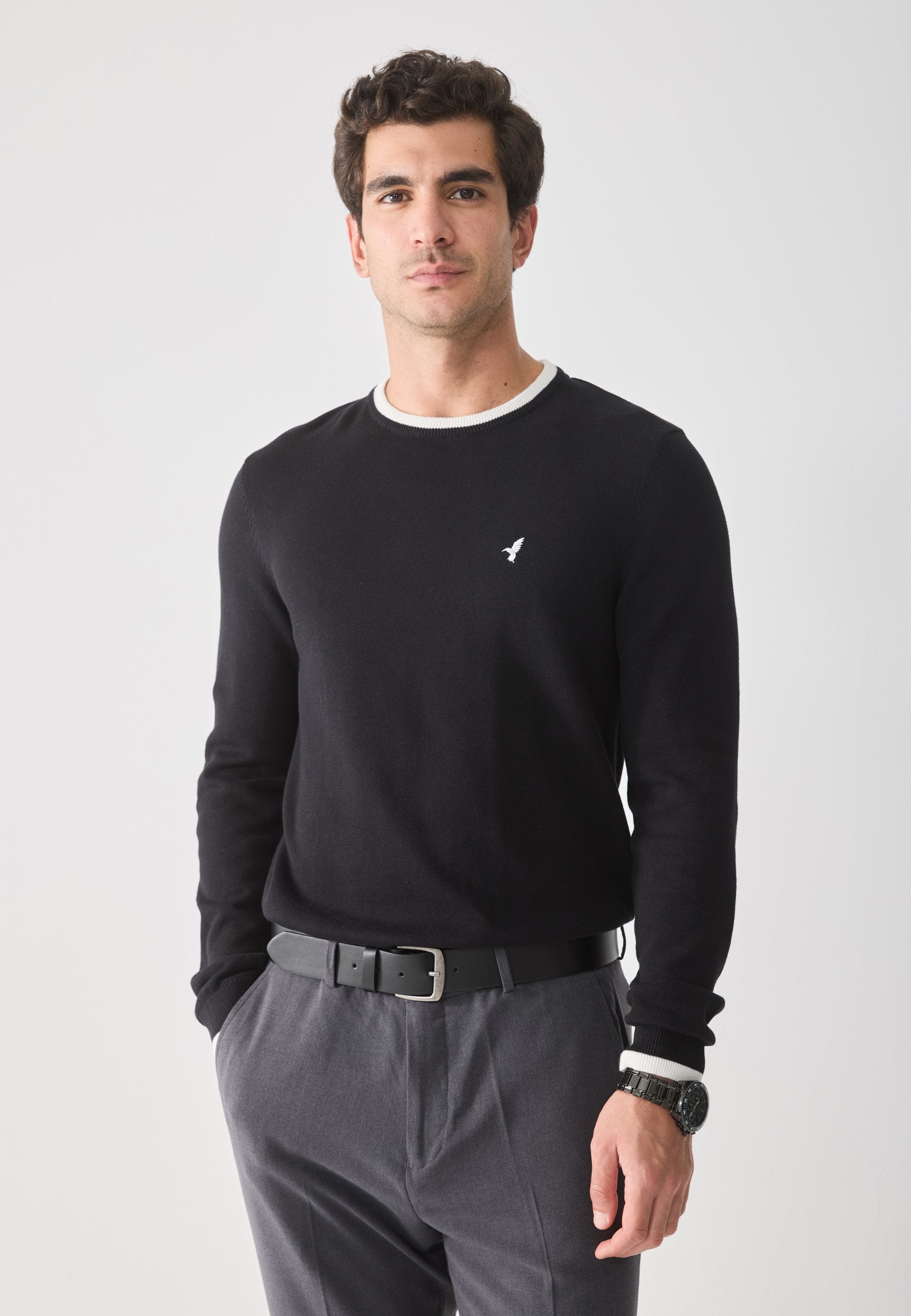 Pullover - black/whitE