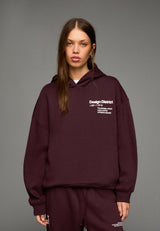 PRINTED - Sweat à capuche - bordeaux