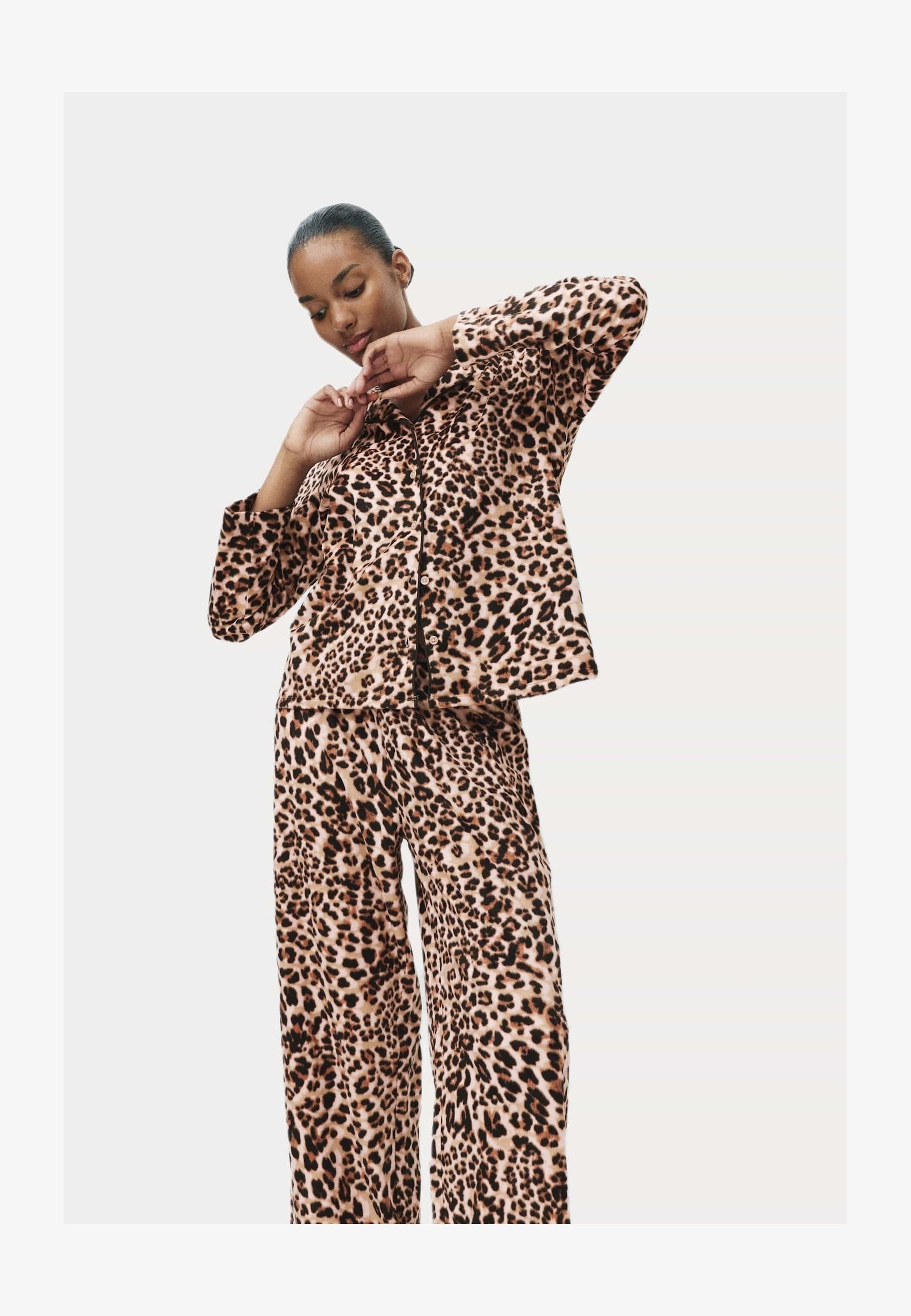 REVERE FLEECE SET - Pyjama - brown mix
