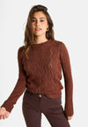 COL ROND - Pullover - marron