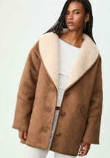 Manteau d'hiver - mottled dark brown