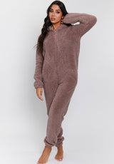 SHERPA TEDDY EARS ALL IN ONE - Pyjama - mink