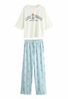 REGULAR FIT - SHORT SLEEVE SET - Pyjama - blue charlie the cockapoo