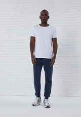 2 PACK - Pantalon de survêtement - mottled light grey/mottled dark blue