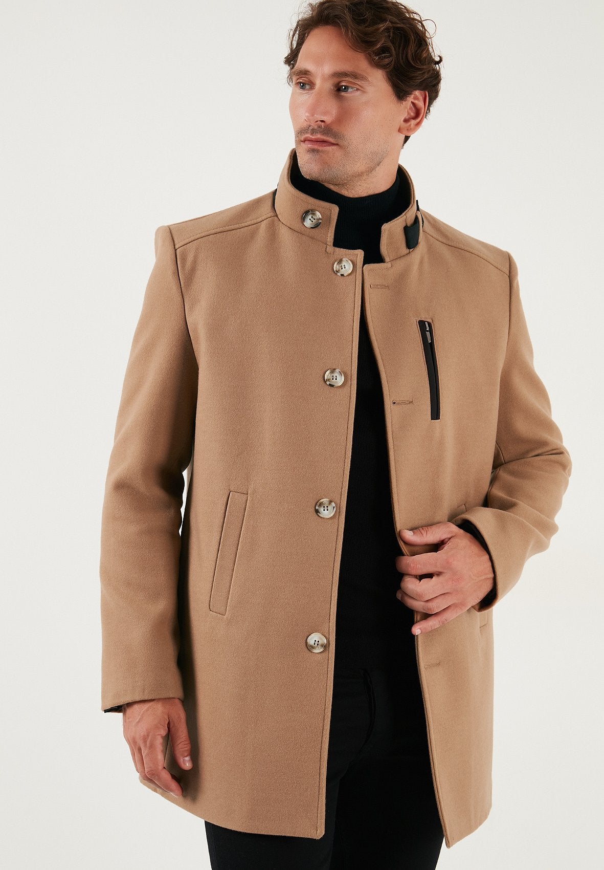 Regular Fit - Manteau court - camel