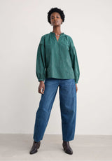 GWEL - Blouse - green simplicity stripe verte