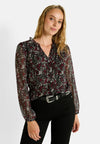 EN VOILE PAILLETÉ - Blouse - noir