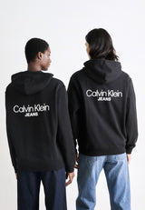 LOGO BACK PRINT HOODIE UNISEX - Sweat à capuche - black