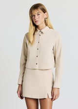 CROP - Chemisier - bianco lana