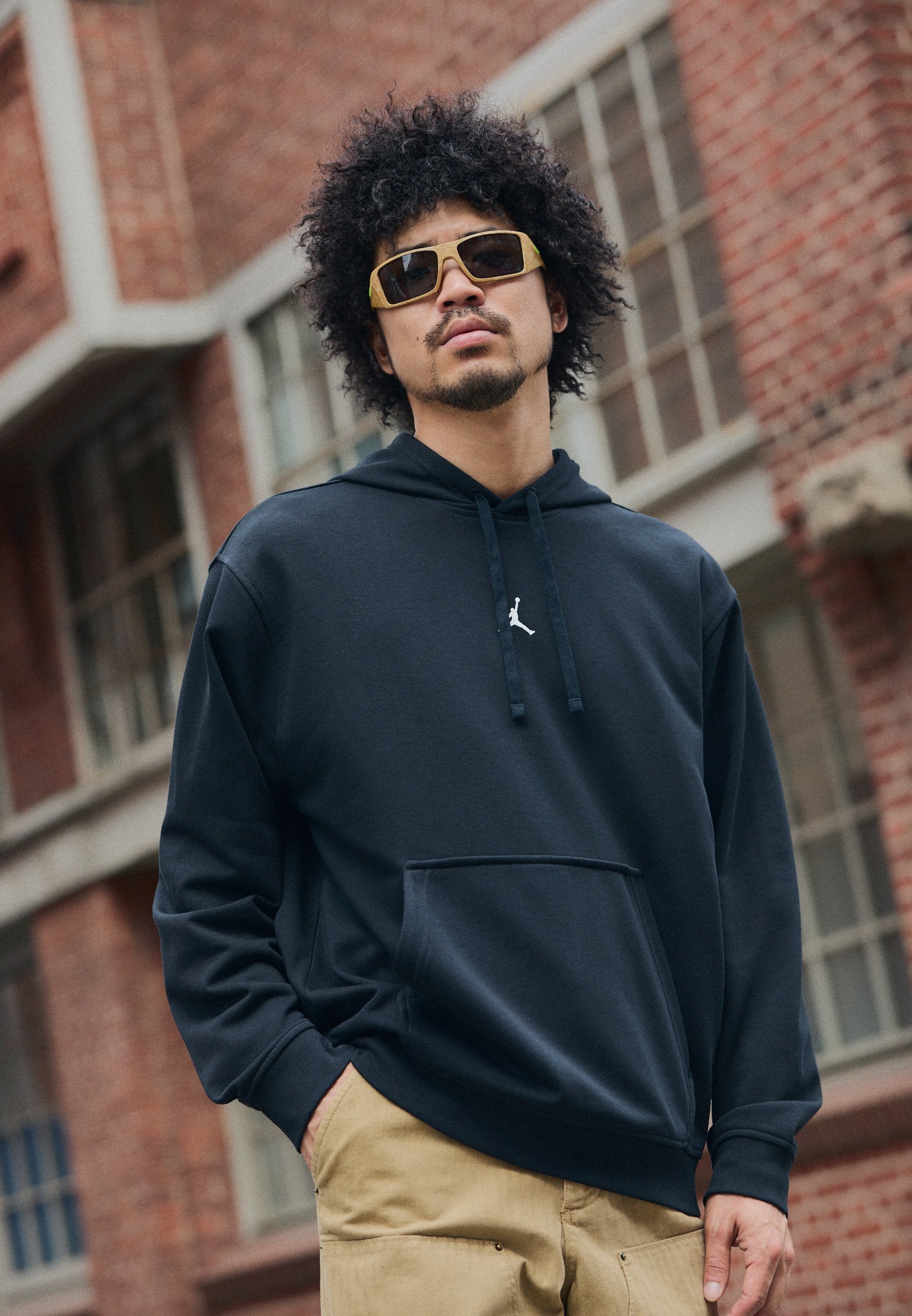 CROSSOVER - Sweat à capuche - black/white
