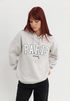 Sweat à capuche - mottled light grey