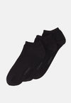 SOLID ESSENTIAL STEP UNISEX 3 PACK - Chaussettes - black